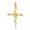 Rosebud Cross Pendant