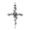 Rosebud Cross Pendant