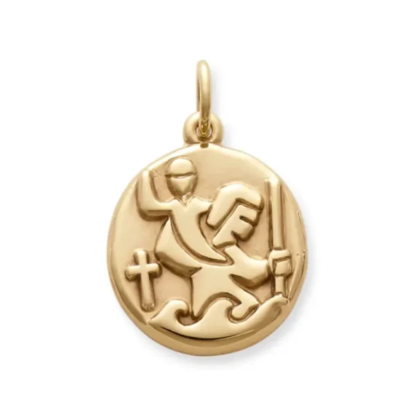 Round St. Christopher Medal Charm