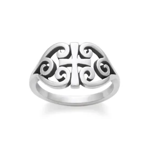 Scroll Cross Ring