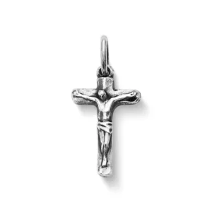 Small Chiseled Crucifix Charm