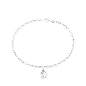 Small Script Initial Anklet