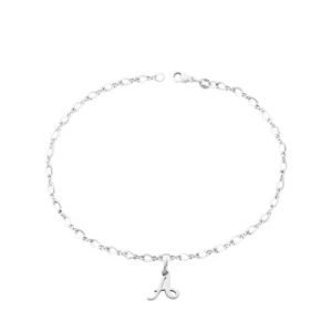 Small Script Initial Anklet