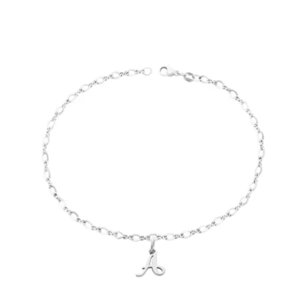 Small Script Initial Anklet