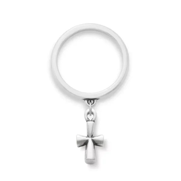 St. Teresa Cross Charm Dangle Ring