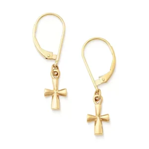 St. Teresa Cross Dangle Earrings