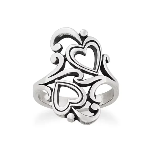 Swirls and Scrolls Hearts Ring