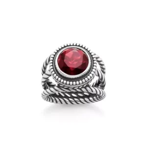 Twisted Wire Gemstone Ring