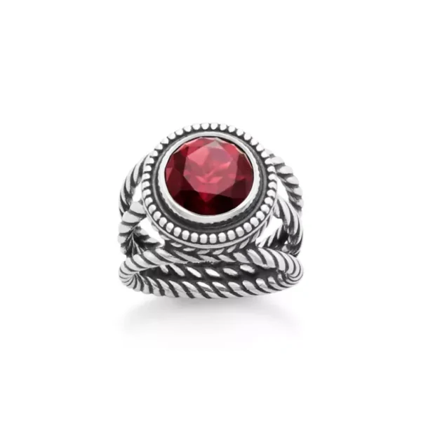 Twisted Wire Gemstone Ring