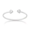 Two Hearts Flexible Cuff Bracelet