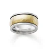 Wide Hammered Simplicity Wedding Ring